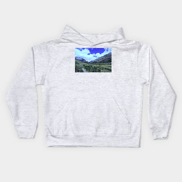 the trail to laguna 69 Kids Hoodie by stevepaint